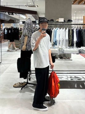 「Champion（チャンピオン）のアイテム」を使った、ryuichi higobashiさん（メンズ・168cm）の夏コーディネート