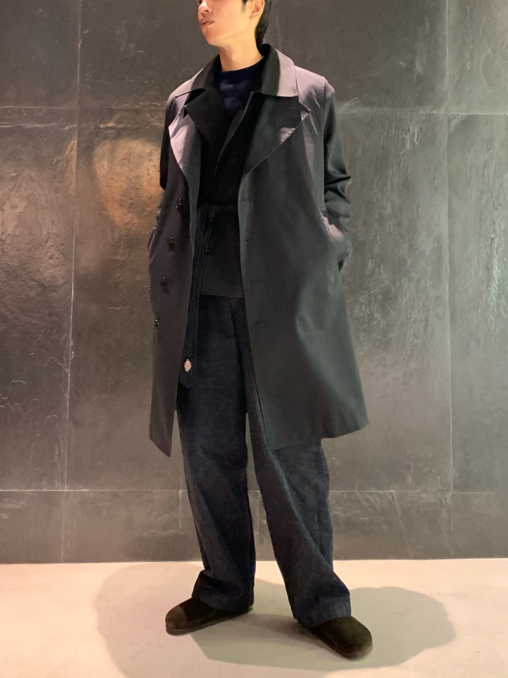 「ToironierのToironier/トワロニエ/Toironier×Dickies Layered Trench Coat/レイヤードトレンチコート（トレンチコート、ベージュ系）」を使った、kさん（メンズ・169cm）の秋コーディネートの1枚目の写真