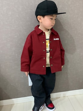 「ナイキスニーカー」｜「アイテム（ブルゾン）」を使った、ぴかさん（キッズ・100cm）の春コーディネート