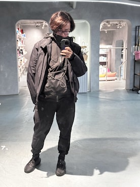 「Y-3（ワイスリー）のアイテム（ブルゾン）」を使った、hideさん（メンズ・170cm）の冬コーディネート