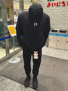 「Y-3（ワイスリー）のアイテム（ブルゾン）」を使った、hideさん（メンズ・170cm）の冬コーディネート
