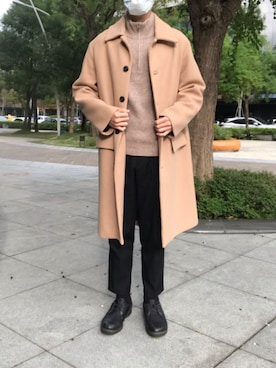 「アイテム（ダッフルコート）」を使った、尹珉燦윤민찬(ユン ミンチャン)さん（メンズ・176cm・20代）の冬コーディネート