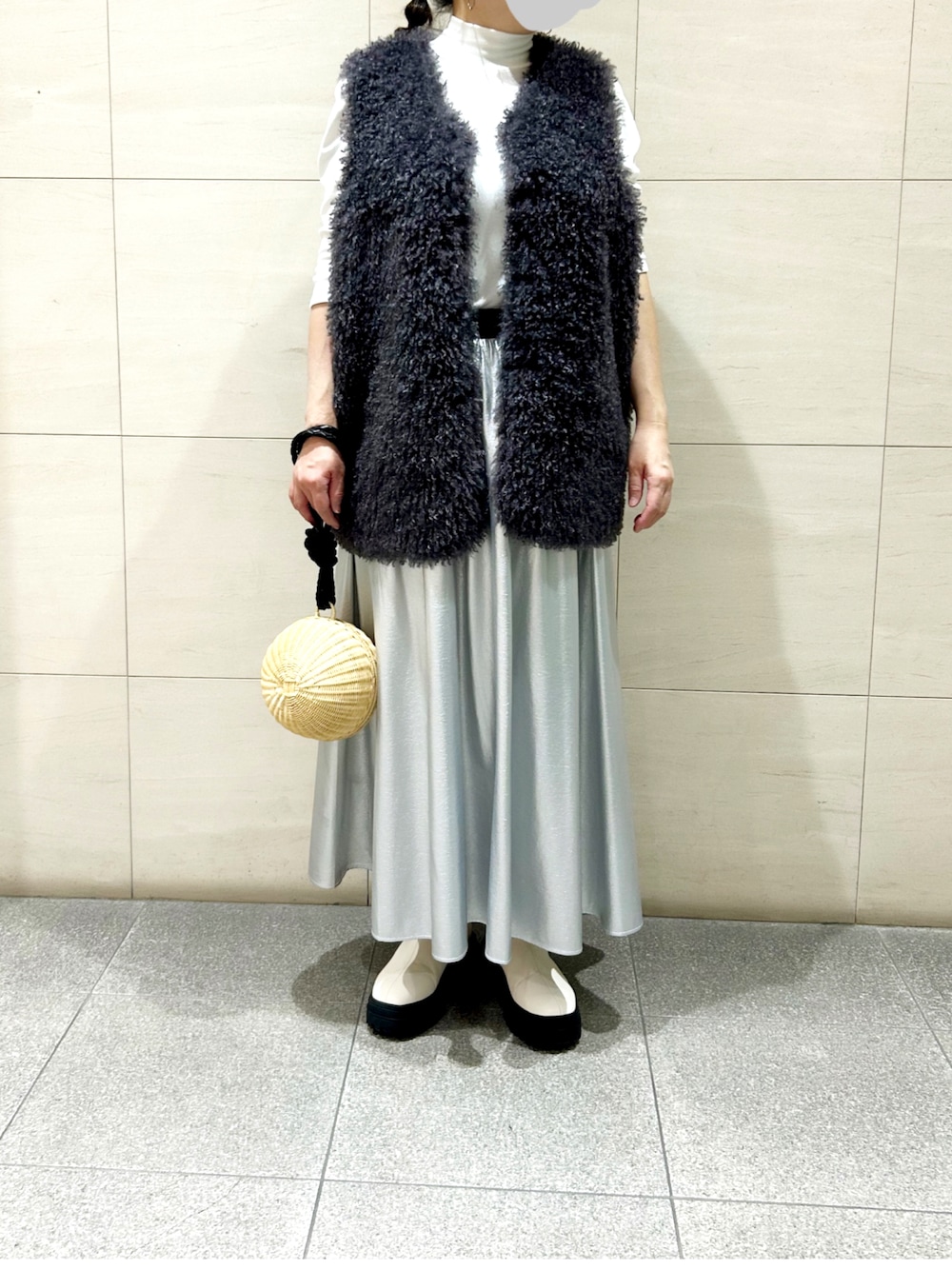 スピック&スパン シャイニーギャザースカート Spick & Span（スピックアンドスパン）の「シャイニーギャザー