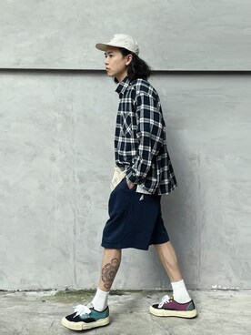「通勤穿搭」｜ffflea👾さん（メンズ・178cm）の夏コーディネート