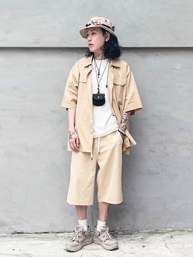 「国潮」｜ffflea👾さん（メンズ・178cm）の夏コーディネート