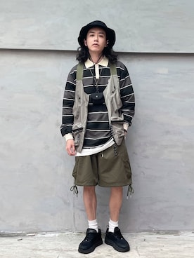 「国潮」｜ffflea👾さん（メンズ・178cm）の春コーディネート