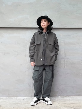 「国潮」｜ffflea👾さん（メンズ・178cm）の冬コーディネート