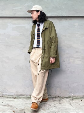 「アイテム（その他シューズ、オレンジ系）」を使った、ffflea👾さん（メンズ・178cm）の秋コーディネート