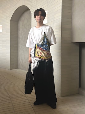 「kolor（カラー）のアイテム」を使った、misakiさん（メンズ・173cm）の夏コーディネート