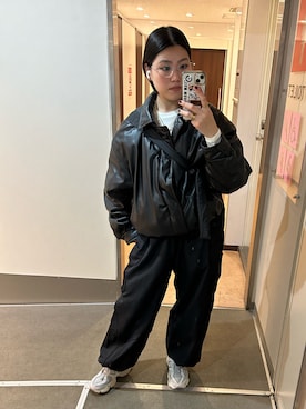 「海外系ファッション」｜「アイテム（ブルゾン）」を使った、Saekaさん（レディース・163cm）の冬コーディネート