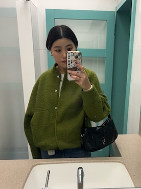 「海外系ファッション」｜「アイテム（ブルゾン）」を使った、Saekaさん（レディース・163cm）の冬コーディネート