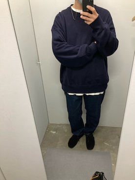 「stein」｜「アイテム（スウェット）」を使った、ゆうたさん（メンズ・170cm）の秋コーディネート