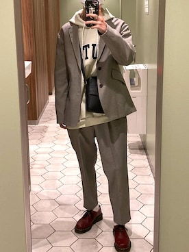 「マーチン」｜「アイテム（セットアップ）」を使った、たくさん（メンズ・168cm）の春コーディネート