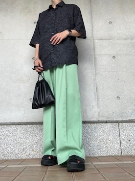 「JUNOAH（ジュノア）のアイテム（アクセサリー）」を使った、ともき / 畳屋さんさん（メンズ・173cm）の夏コーディネート