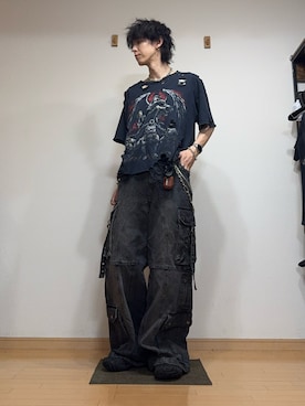 「グラフィックＴ」｜ともき / 畳屋さんさん（メンズ・174cm）の夏コーディネート
