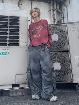 「アイテム（スウェット）」を使った、ともき / 畳屋さんさん（メンズ・174cm）の秋コーディネート
