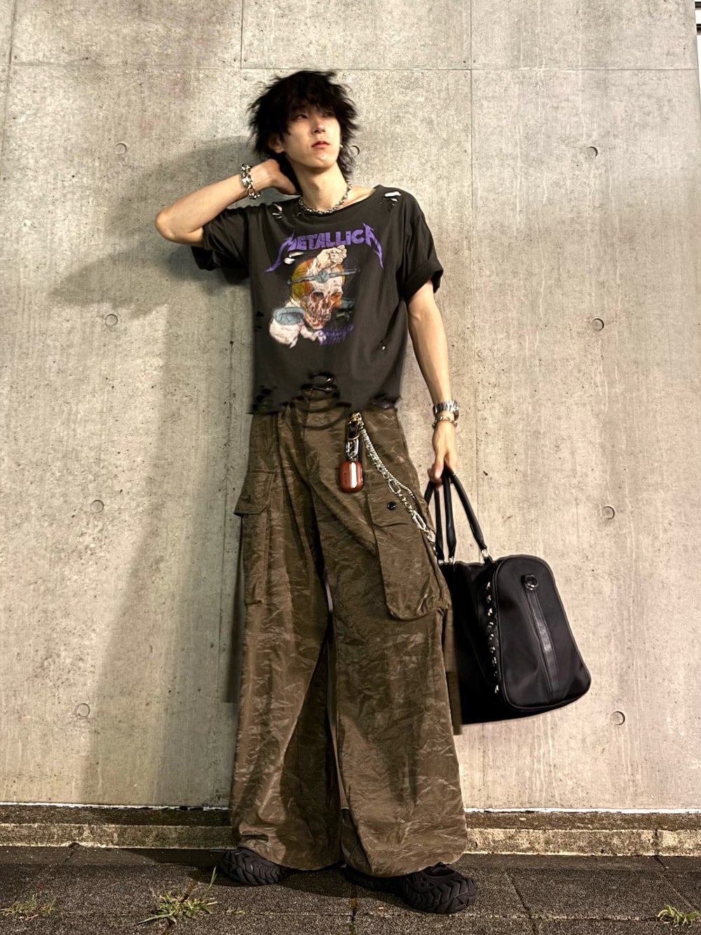 casper john 2点セット Casper John セーター ニット Wool cotton high gauge crew neck