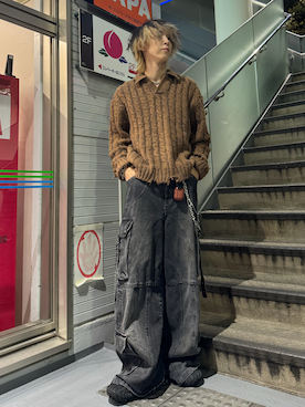 「ZARA（ザラ）のアイテム（ニット/セーター）」を使った、ともき / 畳屋さんさん（メンズ・174cm）の秋コーディネート