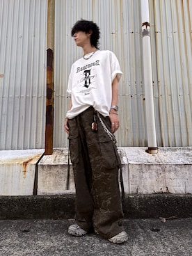 「アイテム（スラックス）」を使った、ともき / 畳屋さんさん（骨格ウェーブ・メンズ・174cm）の秋コーディネート