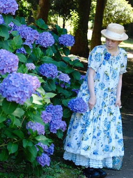 「PINK HOUSE（ピンクハウス）のアイテム」を使った、SpicaPlanetariumさん（レディース・158cm）の夏コーディネート