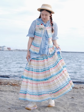 「PINK HOUSE（ピンクハウス）のアイテム」を使った、SpicaPlanetariumさん（レディース・158cm）の春コーディネート