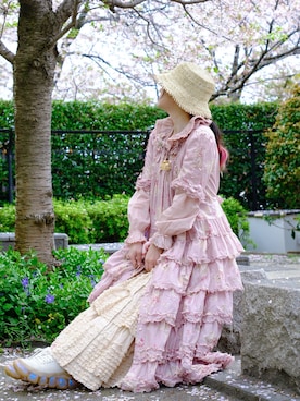 「PINK HOUSE（ピンクハウス）のアイテム」を使った、SpicaPlanetariumさん（レディース・158cm）の春コーディネート