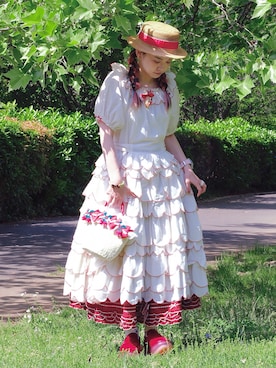 「PINK HOUSE（ピンクハウス）のアイテム」を使った、SpicaPlanetariumさん（レディース・158cm）の春コーディネート