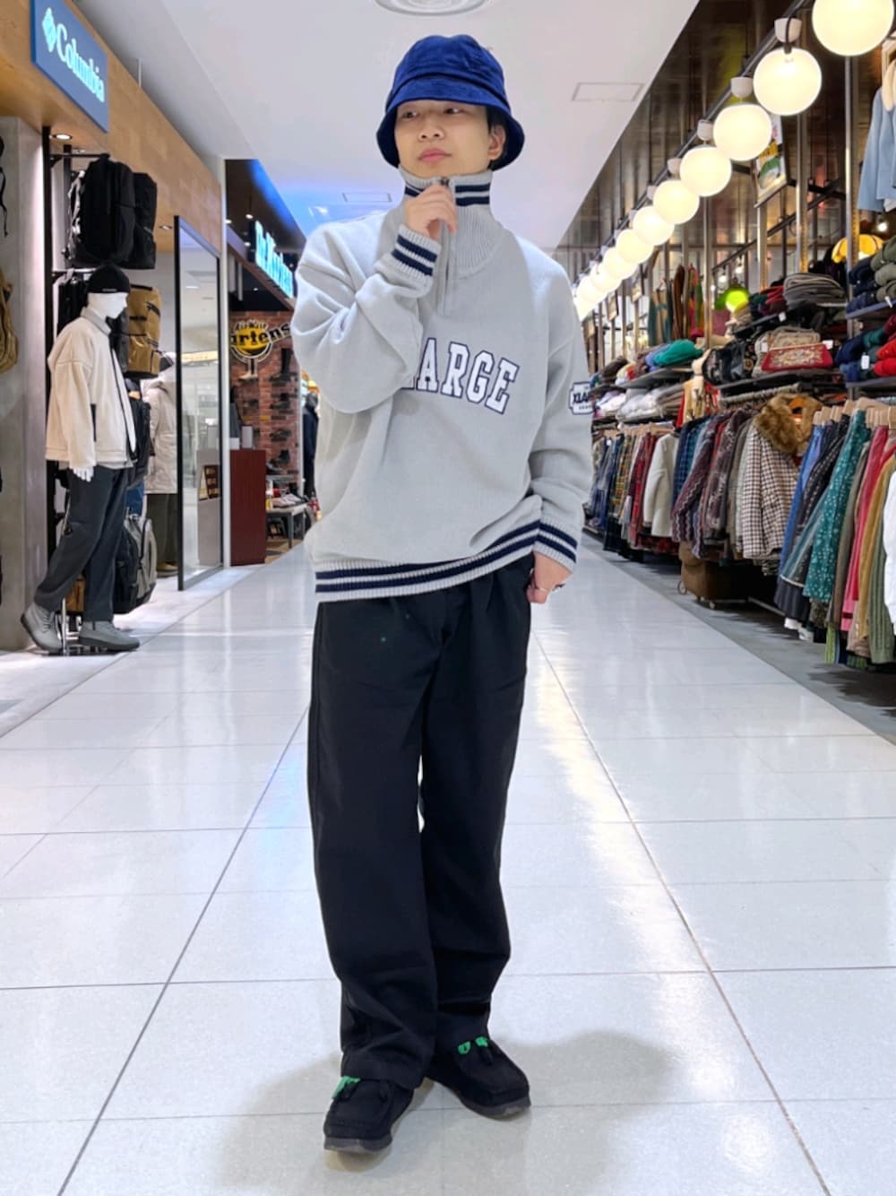 陸自迷彩　ハーフジップシャツ XS R 戦人ジェットRファインロングTシャツ［senjin ロンT