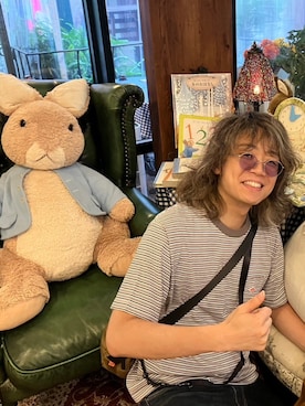 「DANTON（ダントン）のアイテム（トップス）」を使った、ずひろかさん（メンズ・173cm）の夏コーディネート