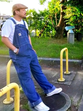 「carhartt」｜「アイテム（ハンチング/ベレー帽）」を使った、🌴-MASA-🌴 さん（メンズ・174cm）の夏コーディネート