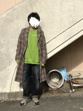 「hagumu（ハグム）のアイテム」を使った、コトさん（メンズ・165cm）の冬コーディネート