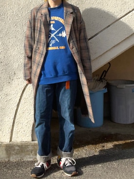 「hagumu（ハグム）のアイテム」を使った、コトさん（メンズ・165cm）の春コーディネート