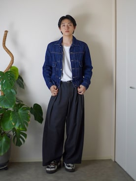 「GILDAN（ギルダン）のアイテム」を使った、kenさん（メンズ・173cm）の秋コーディネート