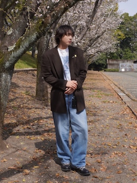 「Lee（リー）のアイテム」を使った、kenさん（メンズ・173cm）の春コーディネート