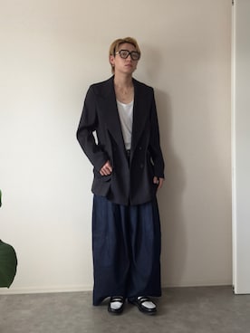 「アイテム（メガネ）」を使った、kenさん（メンズ・173cm）の秋コーディネート
