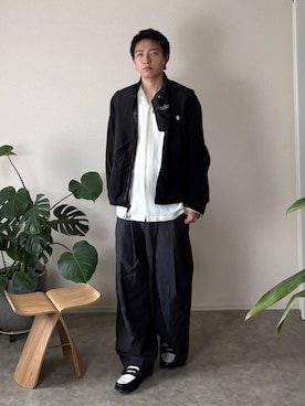 「アイテム（ホワイト系）」を使った、kenさん（メンズ・173cm）の秋コーディネート