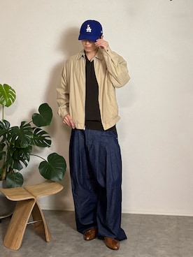 「アイテム（帽子）」を使った、kenさん（メンズ・173cm）の秋コーディネート