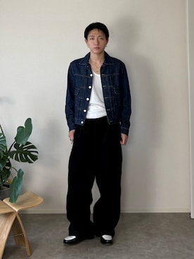 「アイテム（ローファー）」を使った、kenさん（メンズ・173cm）の秋コーディネート