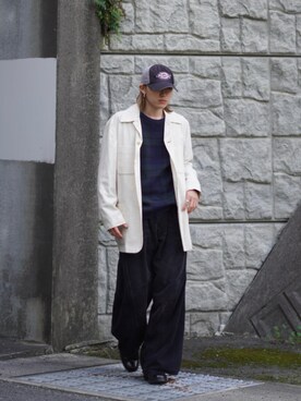 「NVRFRGT（ネヴァーフォーゲット）のアイテム（その他パンツ）」を使った、kenさん（メンズ・173cm）の冬コーディネート