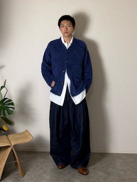 「アイテム（カーディガン/ボレロ）」を使った、kenさん（メンズ・173cm）の秋コーディネート