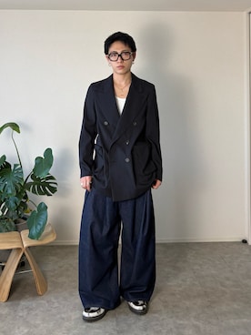 「アイテム（デニムパンツ）」を使った、kenさん（メンズ・173cm）の秋コーディネート