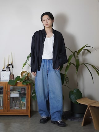 「Lee(リー)のLee/リー【2024モデル SUPERSIZED】 100周年記念COW BOY PANTS(デニムパンツ)」を使った、kenさん(メンズ・173cm)の春コーディネート
