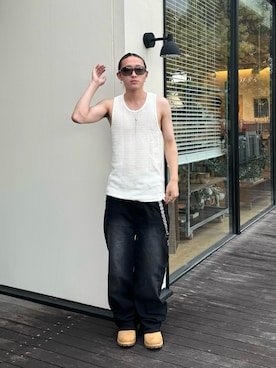 「Starting Over（スターティングオーバー）のアイテム（パンツ）」を使った、kenさん（メンズ・173cm）の夏コーディネート