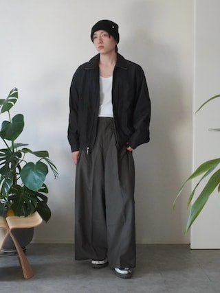 「beautiful people(ビューティフルピープル)のtropical wool mohairthree tuck widepants(スラックス)」を使った、kenさん(メンズ・173cm)の春コーディネート