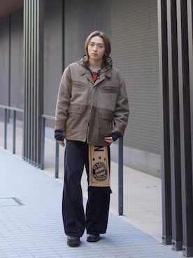 「NVRFRGT（ネヴァーフォーゲット）のアイテム（その他パンツ）」を使った、kenさん（メンズ・173cm）の春コーディネート