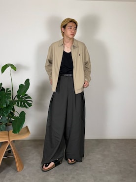 「アイテム（サンダル）」を使った、kenさん（メンズ・173cm）の秋コーディネート