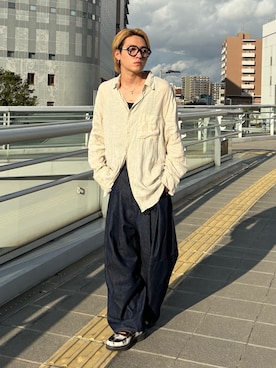 「アイテム（メガネ）」を使った、kenさん（メンズ・173cm）の秋コーディネート