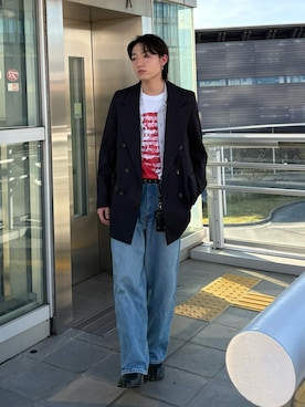 「アイテム（ブーツ）」を使った、kenさん（メンズ・173cm）の春コーディネート