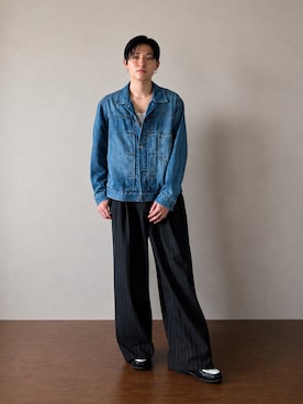 「G.H.BASS（ジーエイチバス）のG.H.Bass / ジー・エイチ・バス：LARSON MOC PENNY：BA11010H[STD]（ローファー、ブラック系）」を使った、kenさん（メンズ・173cm）の春コーディネート
