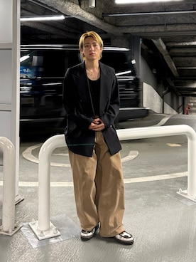 「アイテム（テーラードジャケット）」を使った、kenさん（メンズ・173cm）の秋コーディネート